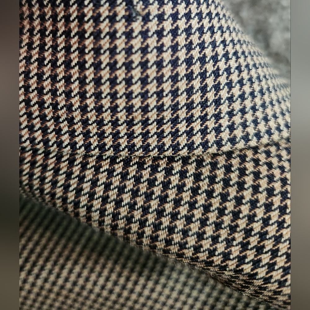 Stafford Classic Fit Micro Plaid 44s Sports Coat/Blazer Two Button 100 Wool Body - Picture 12 of 12